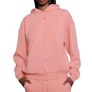 Voight by Valentina Peach Butterfly Hoodie Organic Cotton Small NWT